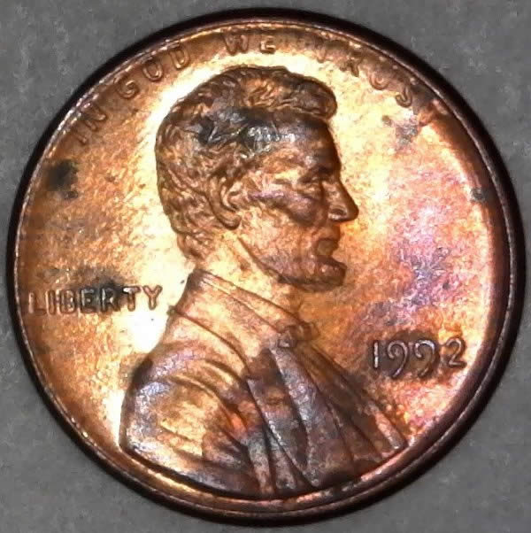 1992-P-Lincoln-Memorial-Cent-WDDO-002-Found-CRH!